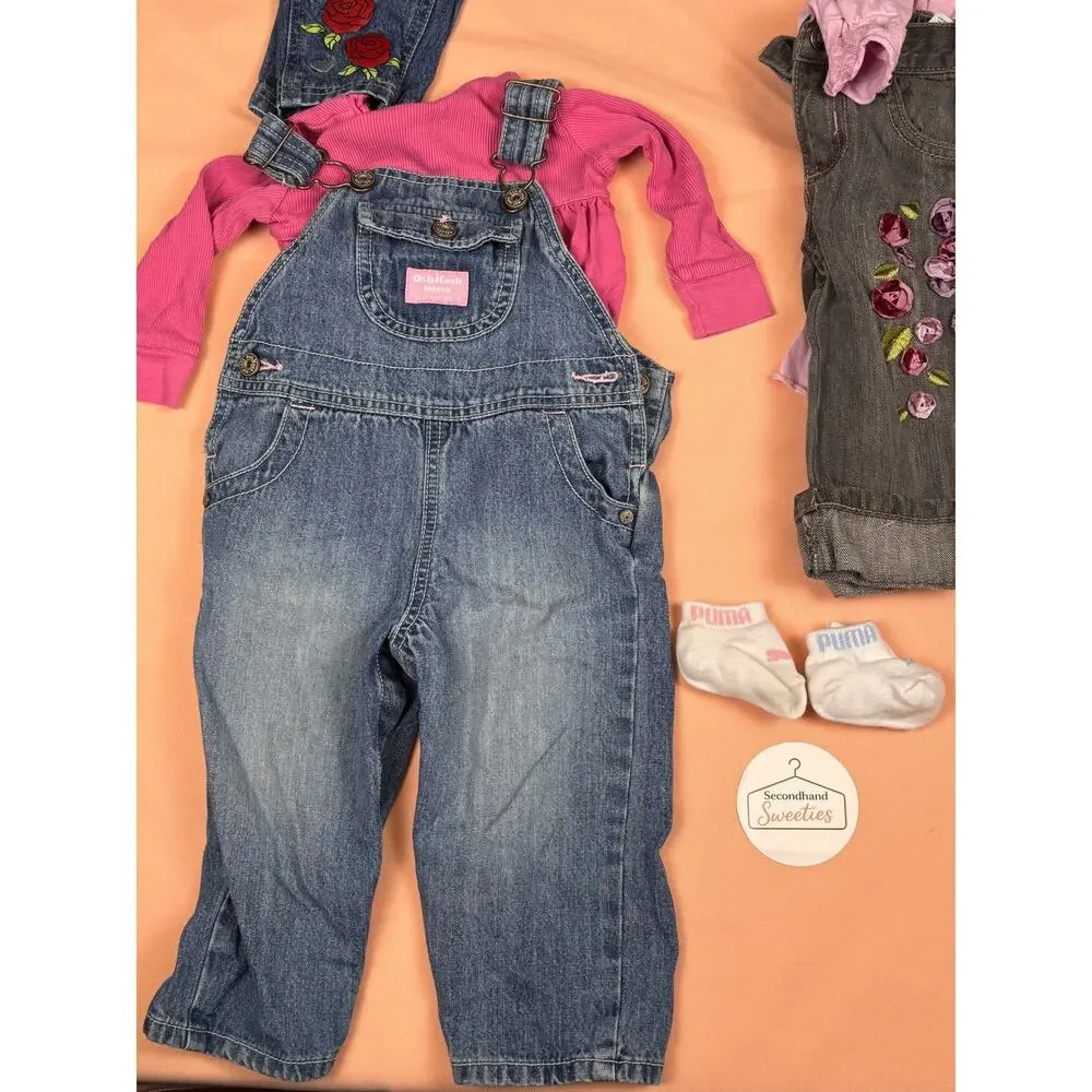 #472 Baby Girl 12M Fall/Winter Clothes Lot: Nike OshKosh Ralph Lauren Puma